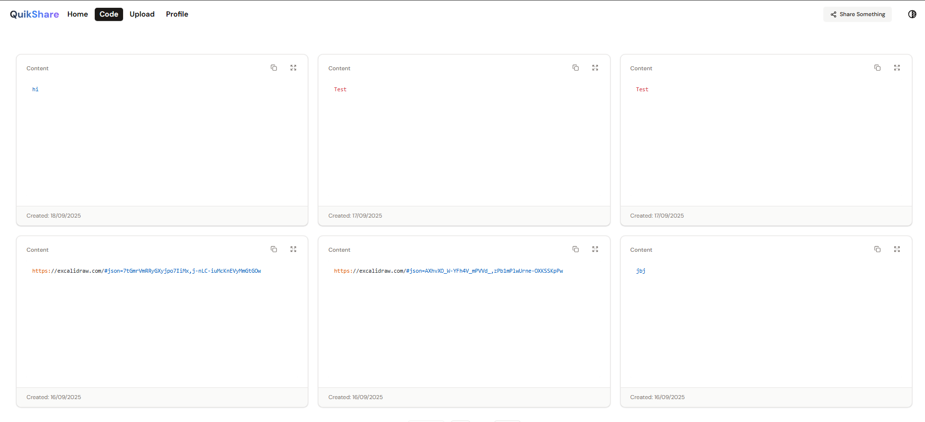 QuikShare Dashboard Preview